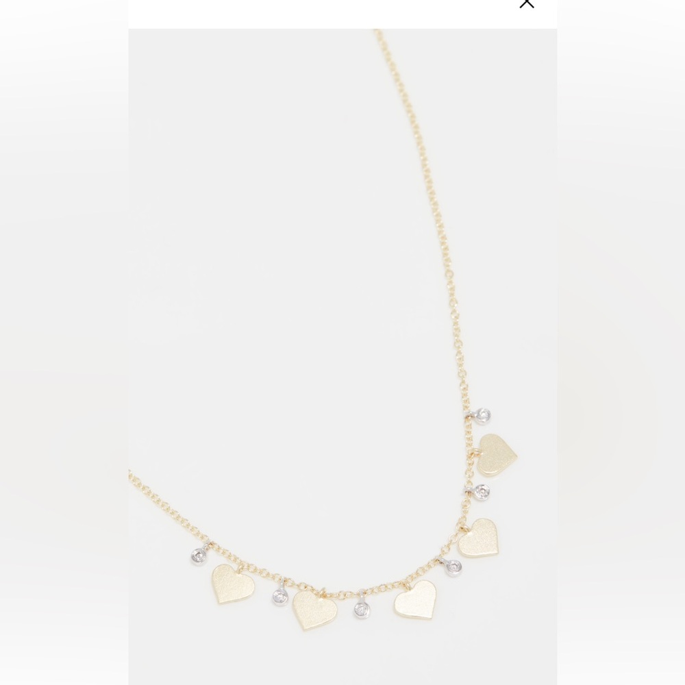 Worn one authentic heart charm gold necklace